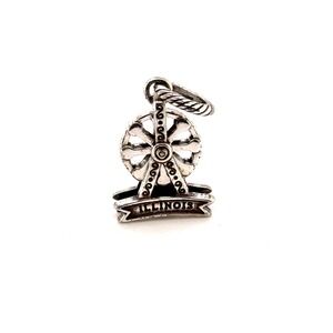 Brighton Navy Pier Chicago Illinois Ferris Wheel Charm Silver Tone Souvenir